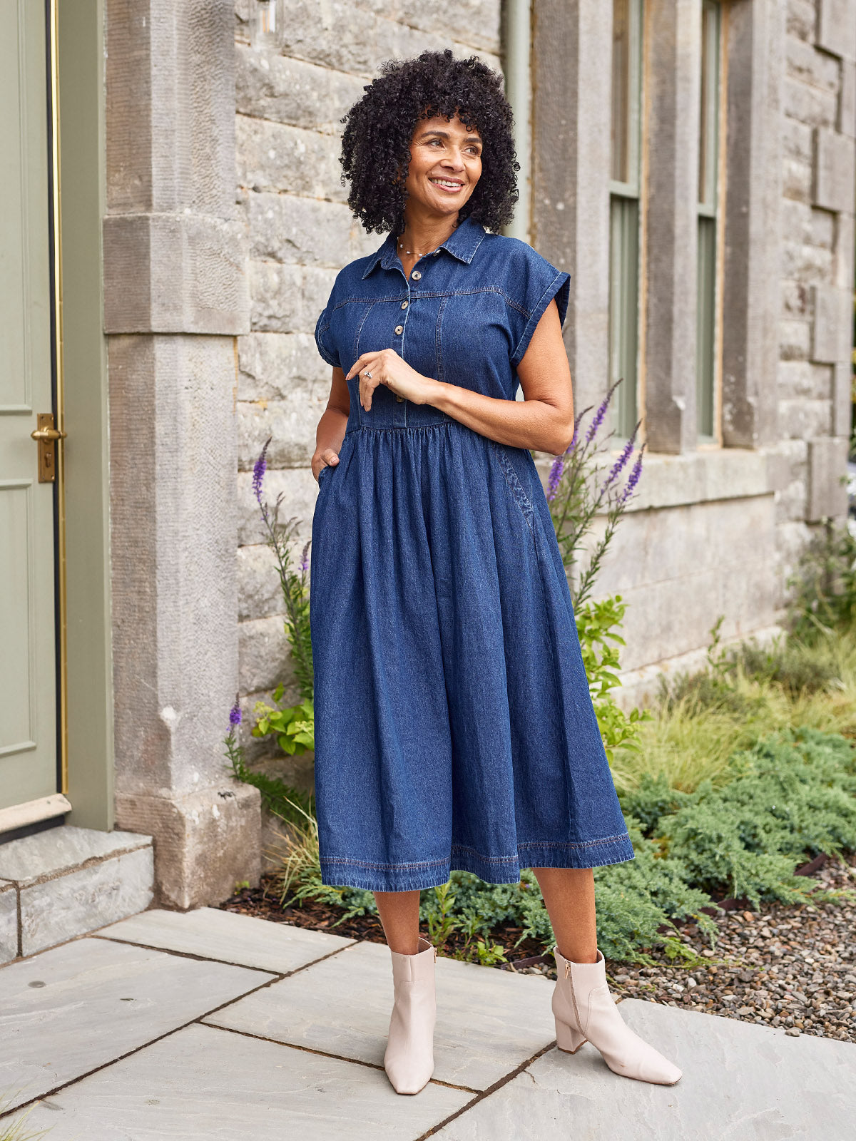 Rhiona Denim Dress This is Unfolded Rhiona Denim Dress This is Unfolded