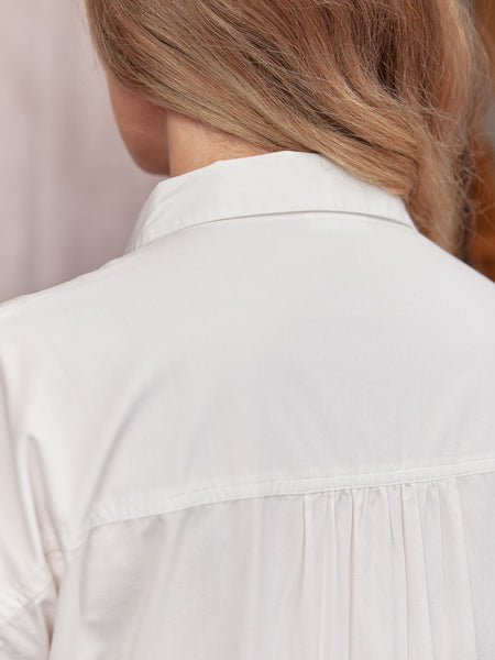 Rhiona Tuck Detail Shirt Dress - White