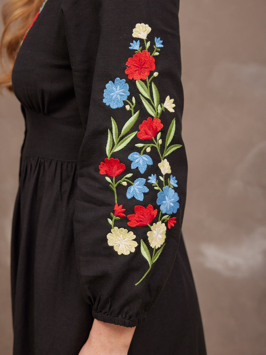 Rodica Dress - Embroidered Black This is Unfolded Rodica Dress - Embroidered Black This is Unfolded