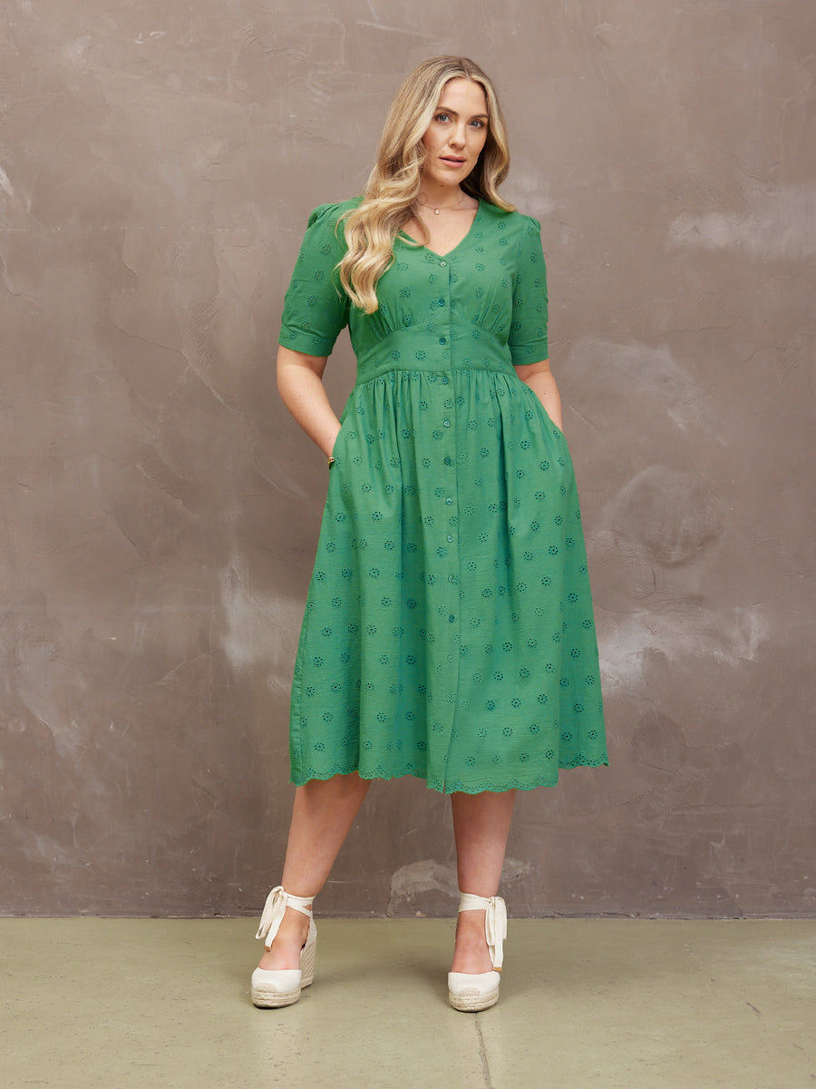 Rodica Broderie Dress - Sample