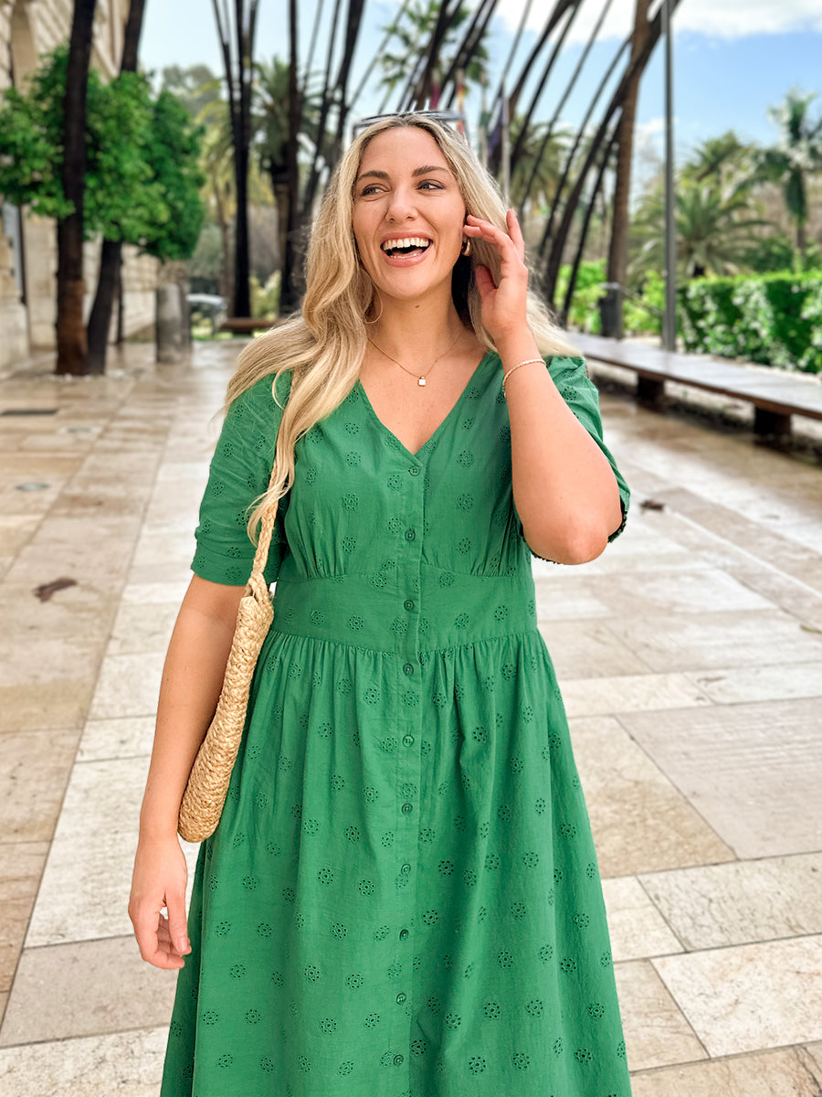 Rodica Broderie Dress - Sample