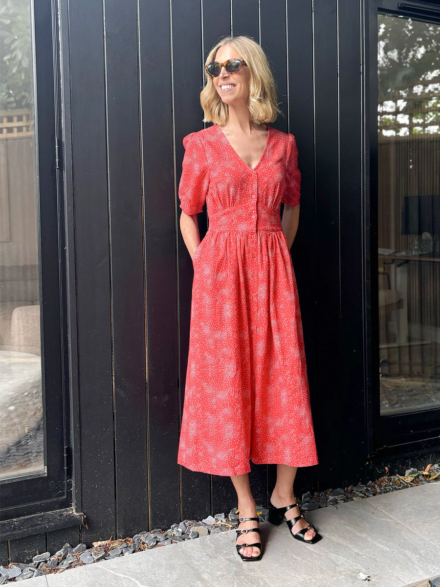 Rodica Dress - Triangle Print