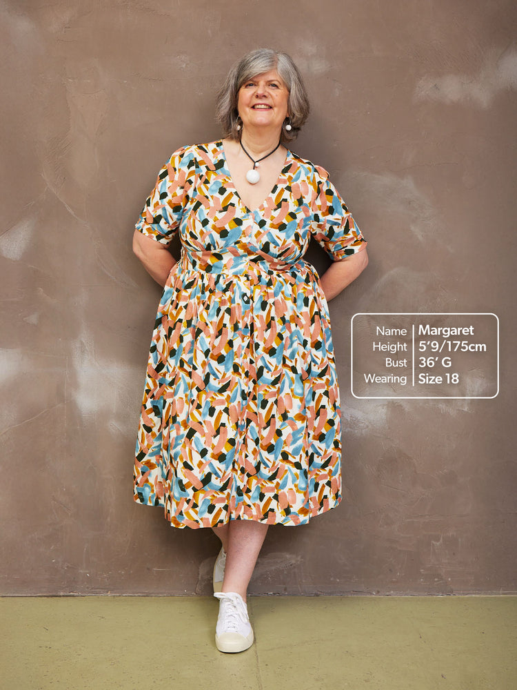 Rodica Brushstroke Print Dress