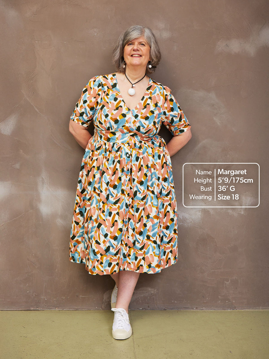 Rodica Brushstroke Print Dress