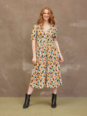 Rodica Brushstroke Print Dress