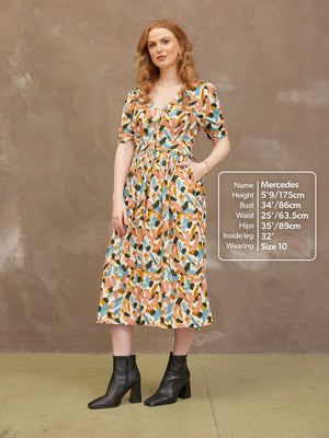 Rodica Brushstroke Print Dress