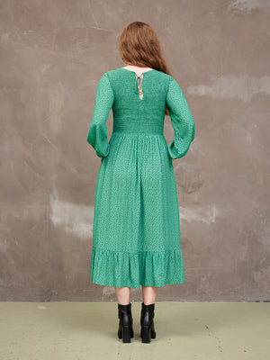 Rosaleen Shirred Bodice Midi Dress