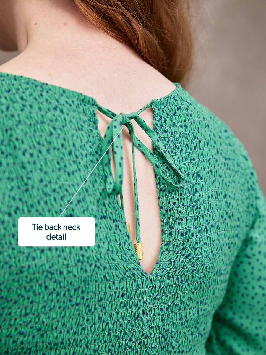 Rosaleen Shirred Bodice Midi Dress