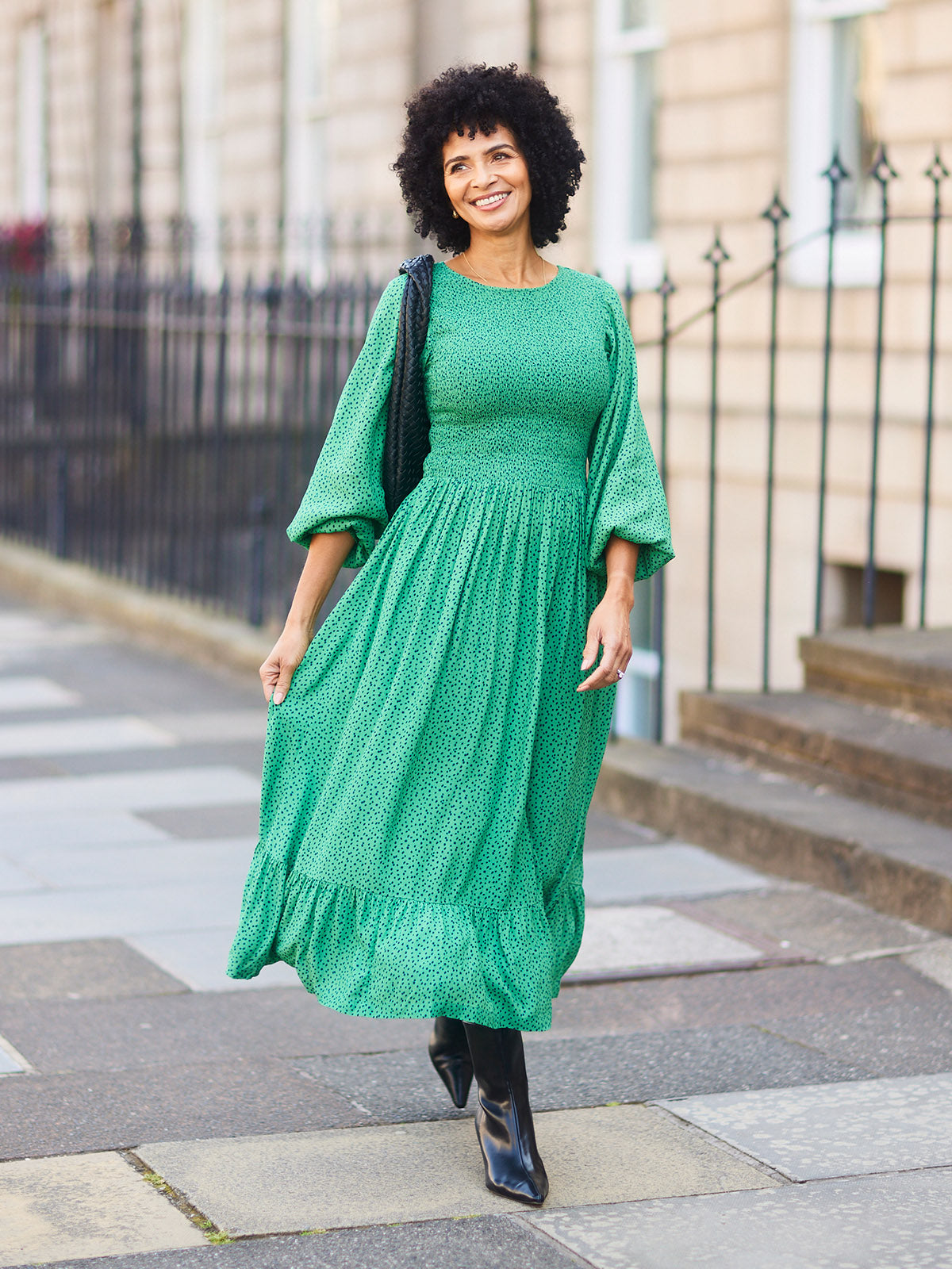Rosaleen Shirred Bodice Midi Dress – This is Unfolded
