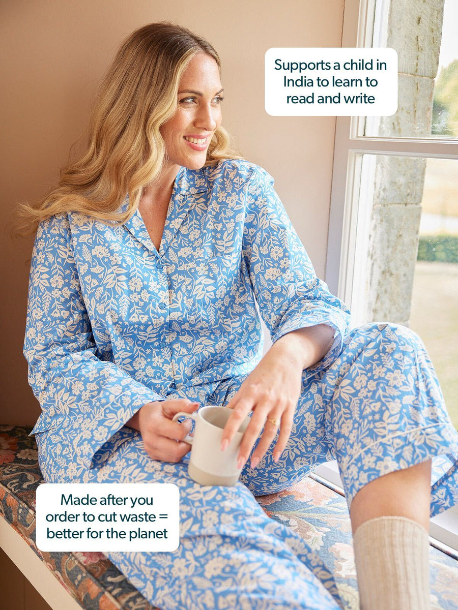 Rosie Pyjamas - Blue Floral Print