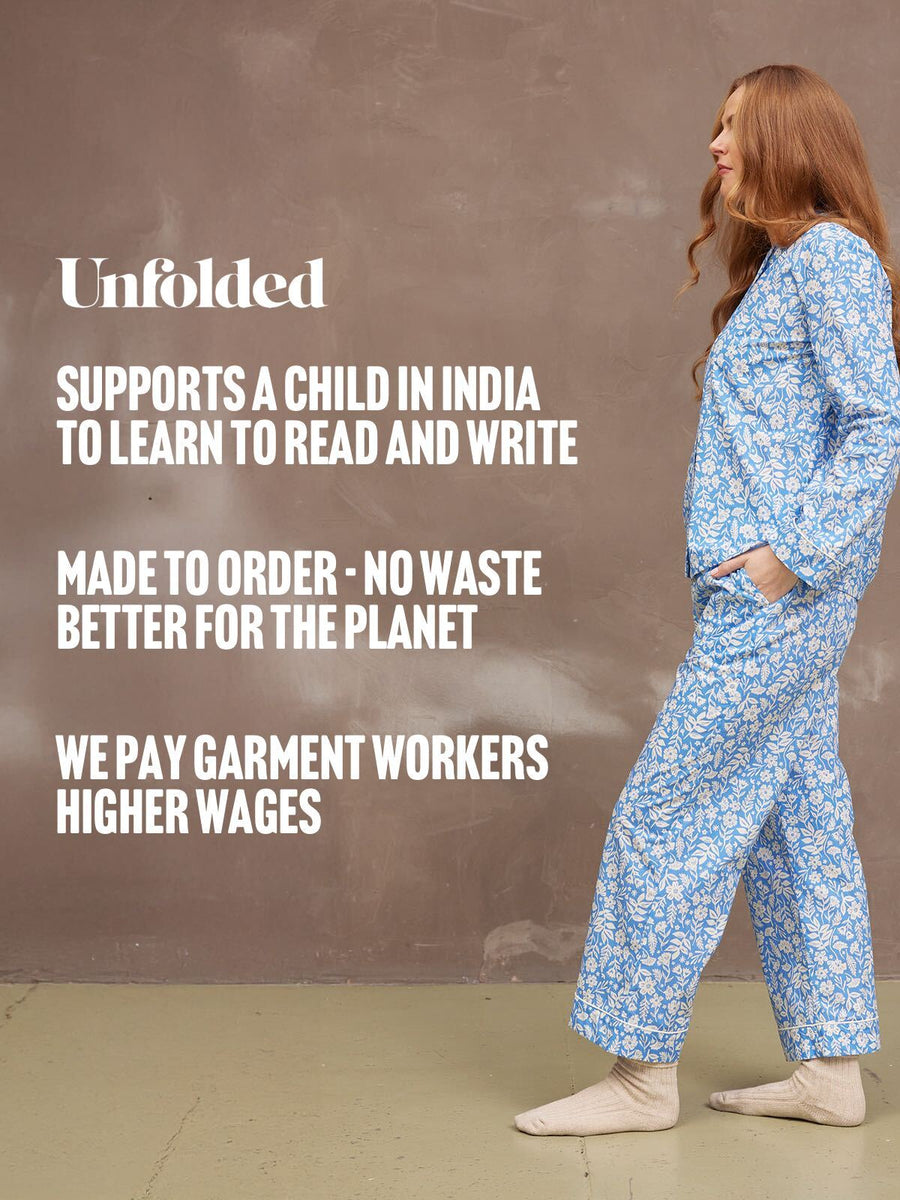Rosie Pyjamas - Blue Floral Print