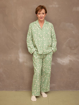 Rosie PJ - Green/Cream & Washbag Bundle