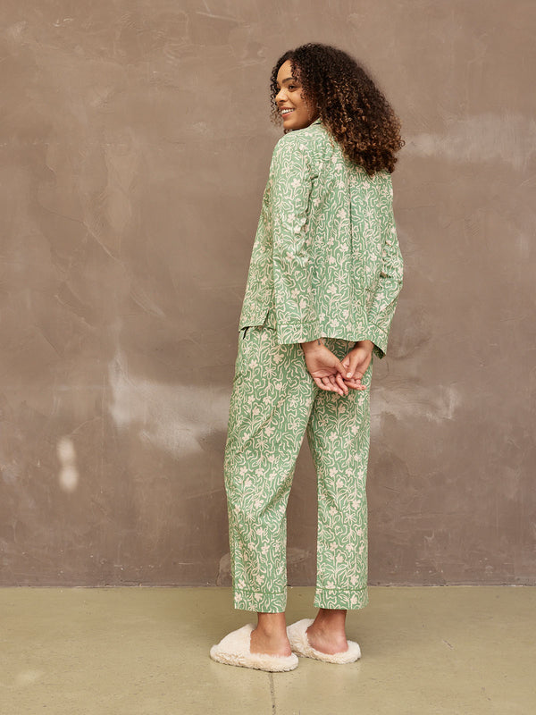 Rosie PJ - Green/Cream & Washbag Bundle