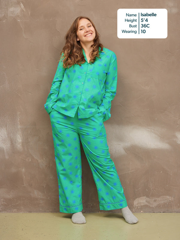 Rosie Pyjamas - Green Star Print