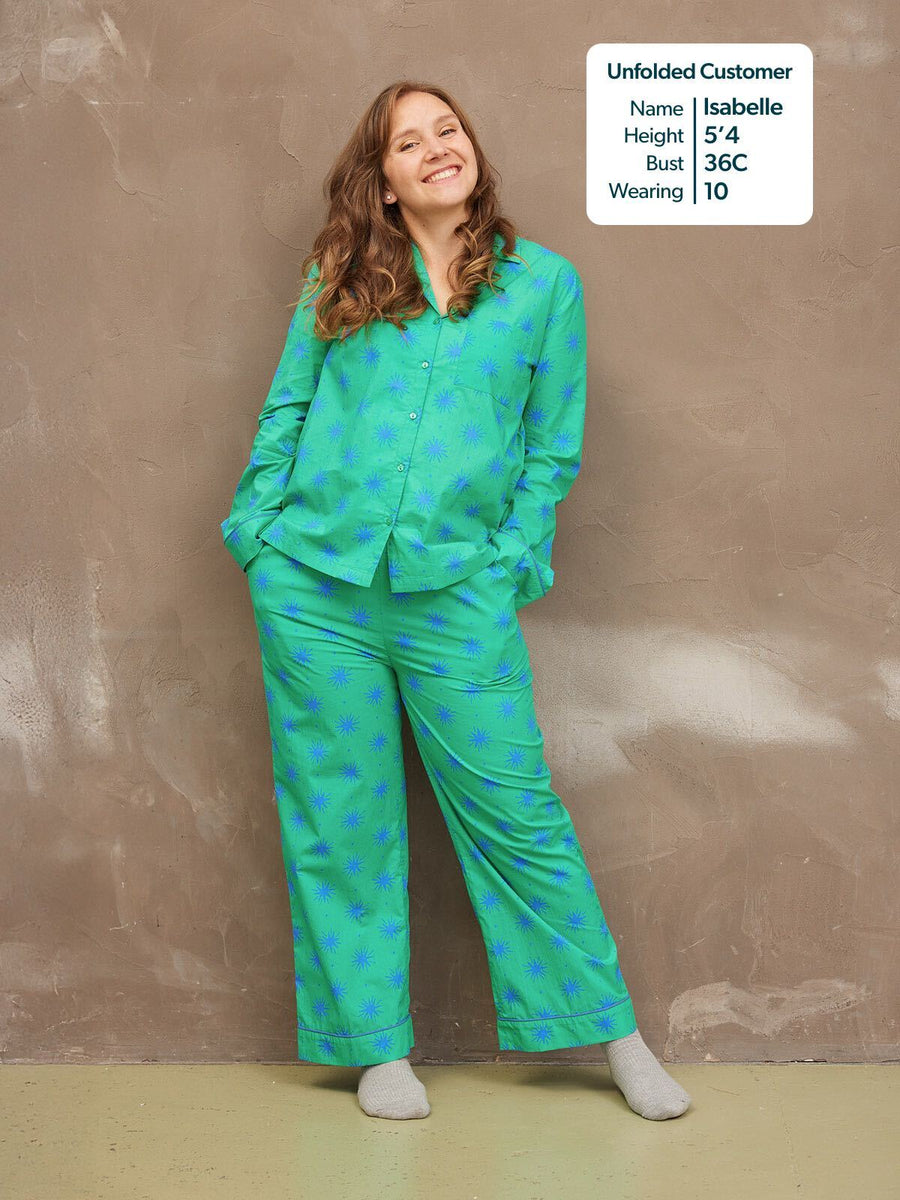 Rosie Pyjamas - Green Star Print