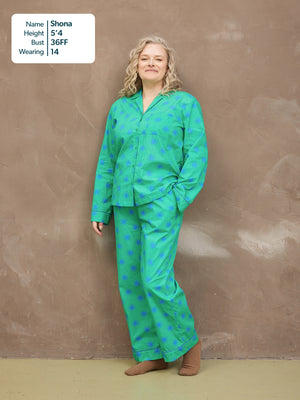 Rosie Pyjamas - Green Star Print