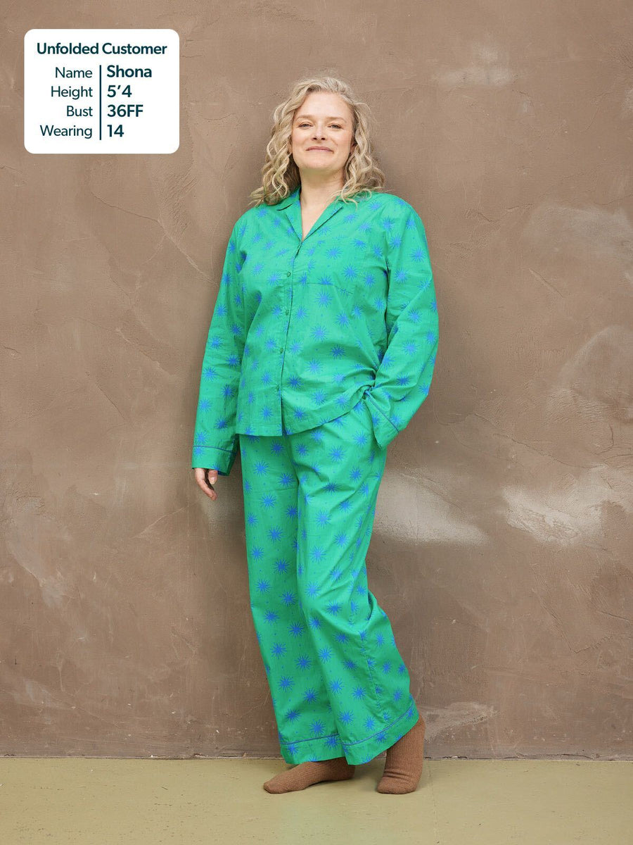 Rosie Pyjamas - Green Star Print