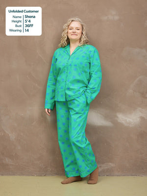 Rosie Pyjamas - Green Star Print