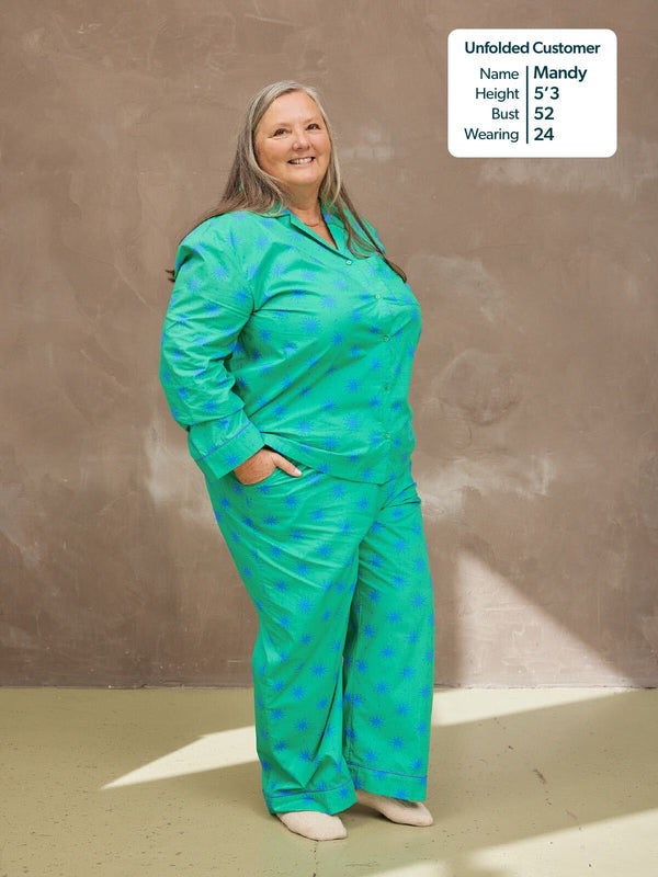 Rosie Pyjamas - Green Star Print