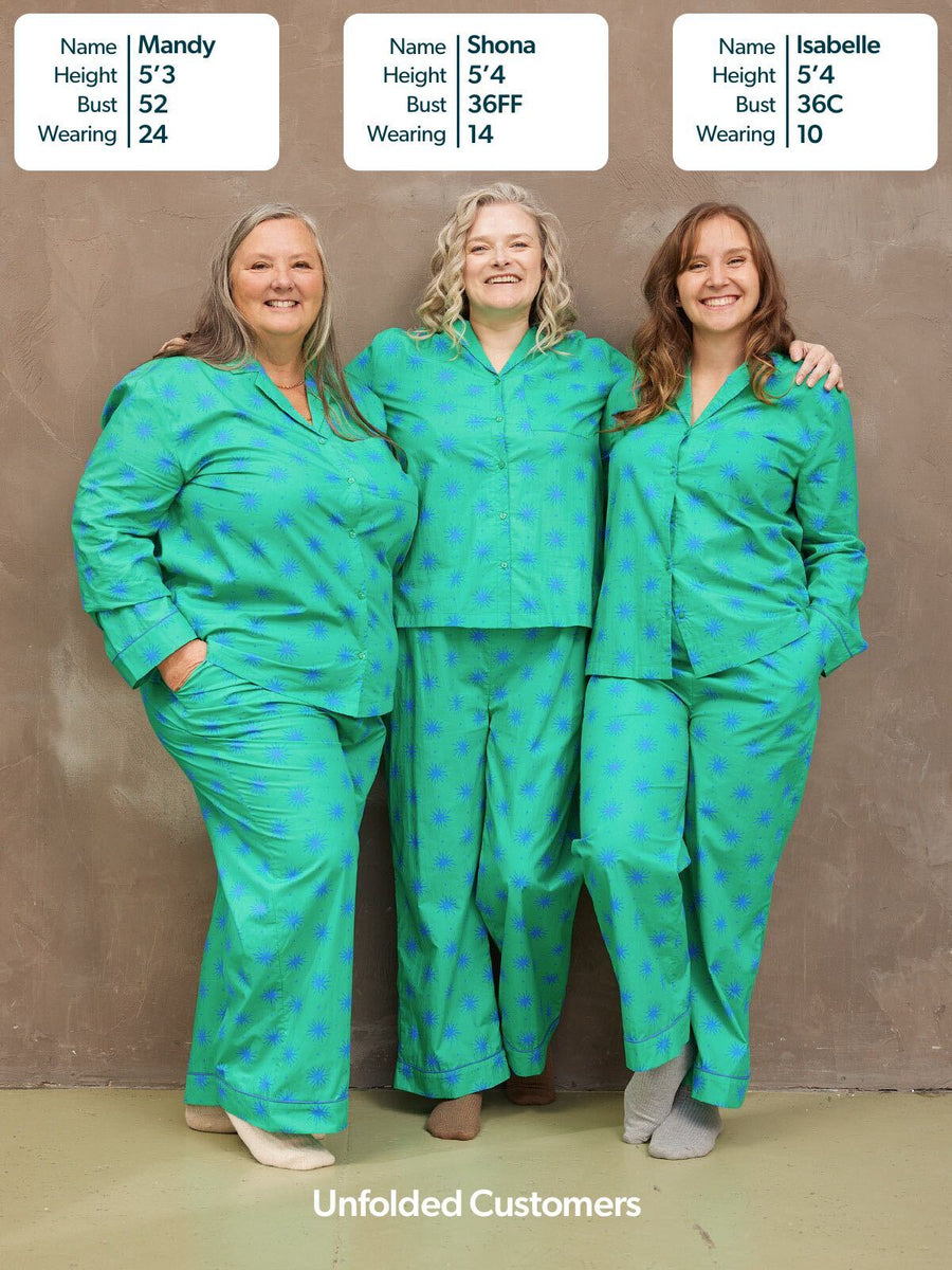 Rosie Pyjamas - Green Star Print