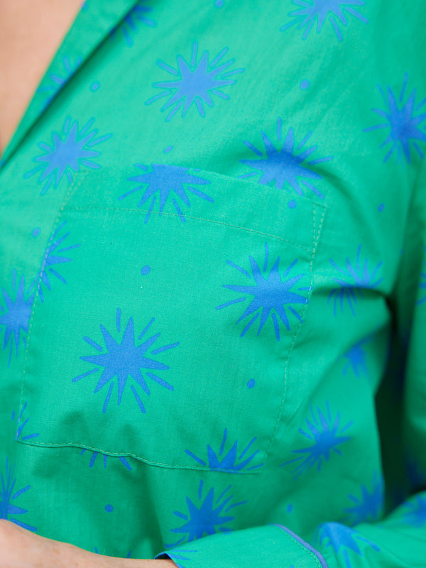 Rosie Pyjamas - Green Star Print