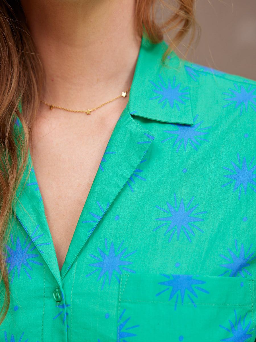 Rosie Pyjamas - Green Star Print