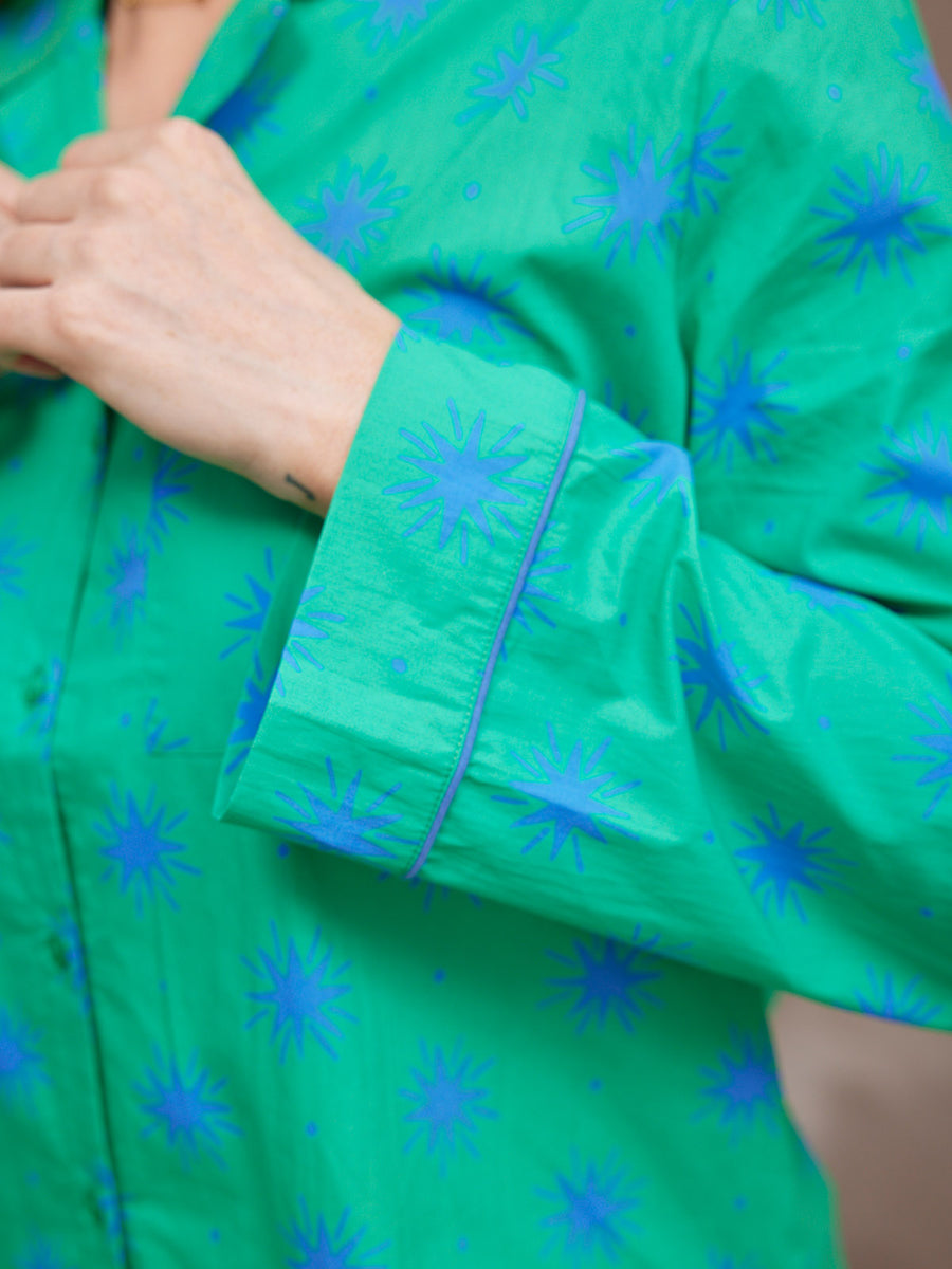 Rosie Pyjamas - Green Star Print