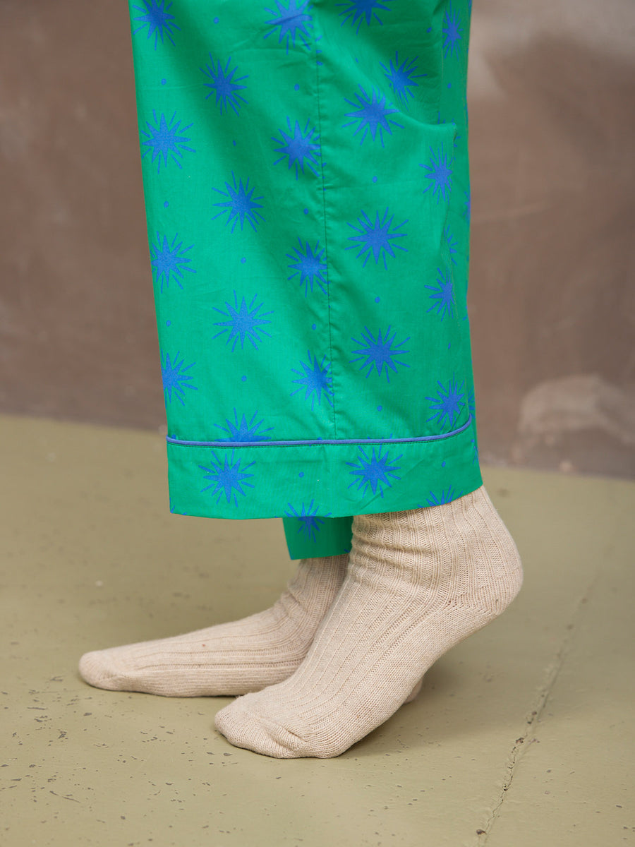 Rosie Pyjamas - Green Star Print
