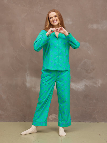 Rosie Pyjamas - Green Star Print