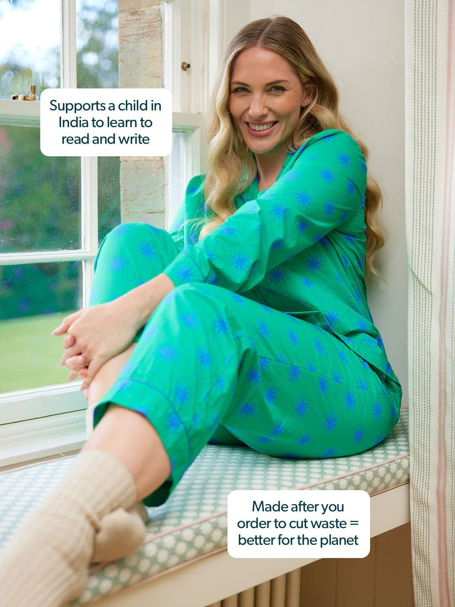 Rosie Pyjamas - Green Star Print