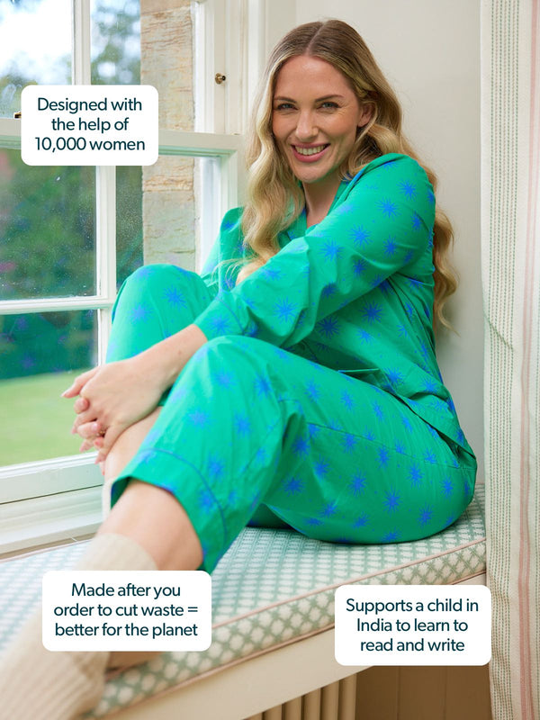 Rosie Pyjamas - Green Star Print