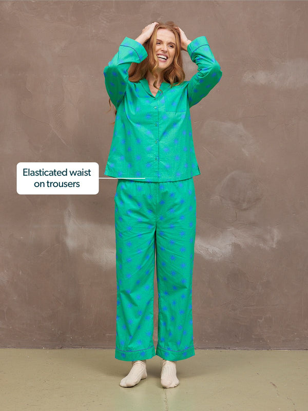 Rosie Pyjamas - Green Star Print