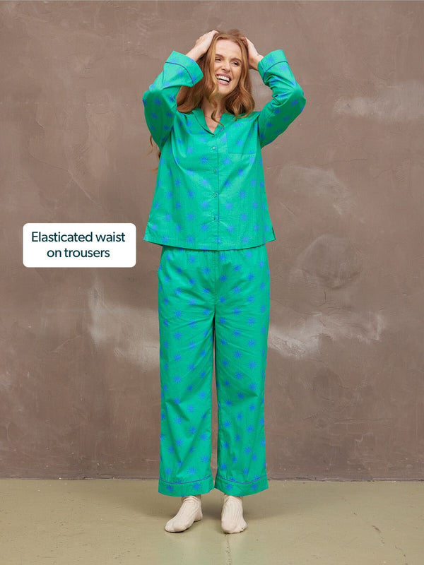 Rosie Pyjamas - Green Star Print