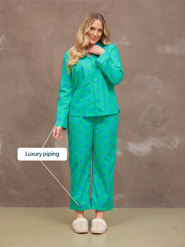 Rosie Pyjamas - Green Star Print