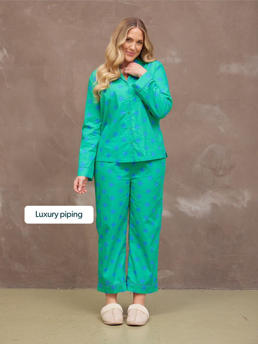 Rosie Pyjamas - Green Star Print