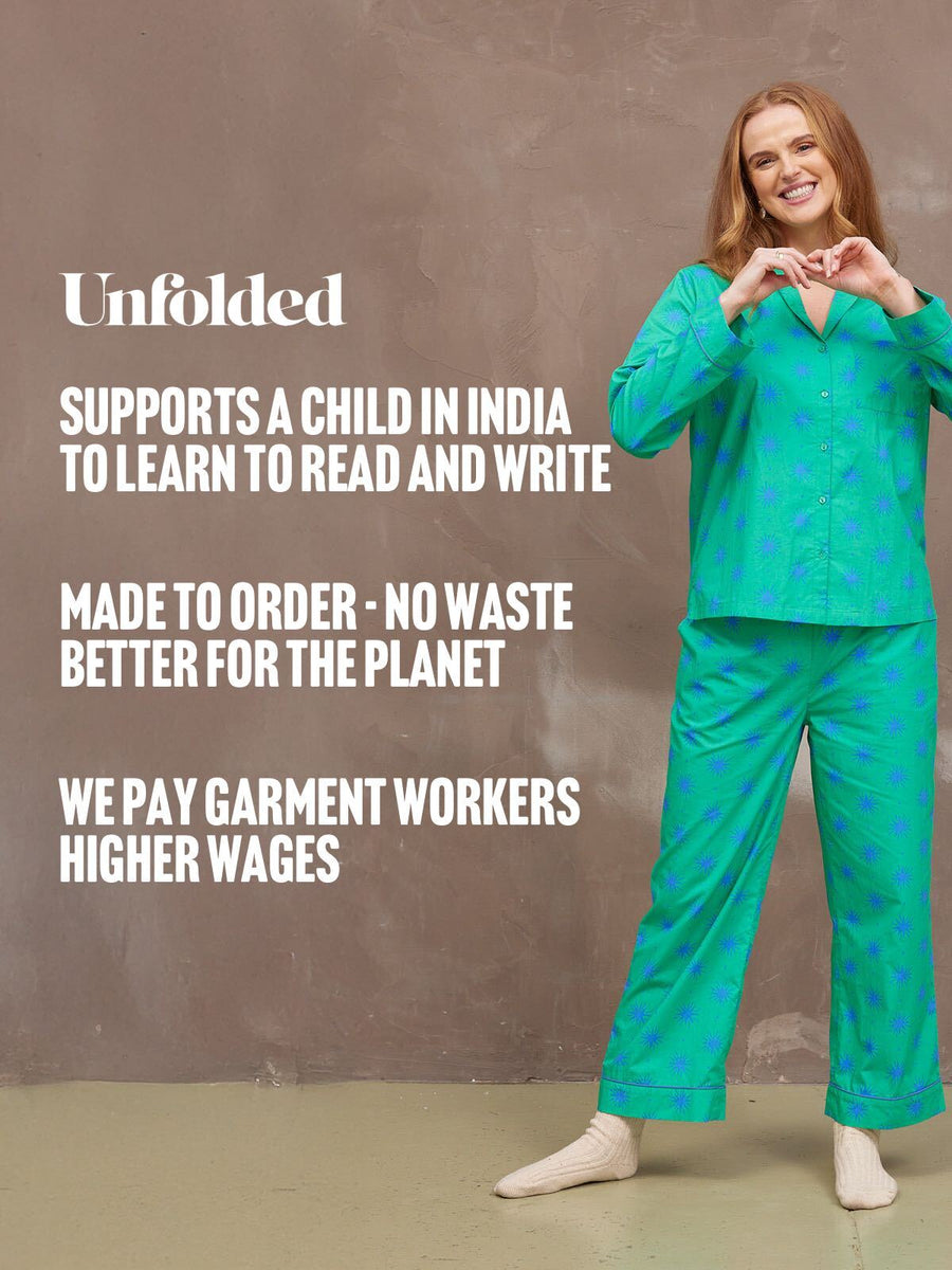 Rosie Pyjamas - Green Star Print