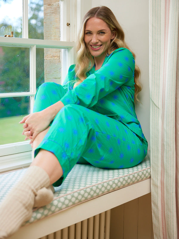 Rosie Pyjamas - Green Star Print