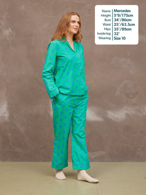 Rosie Pyjamas - Green Star Print