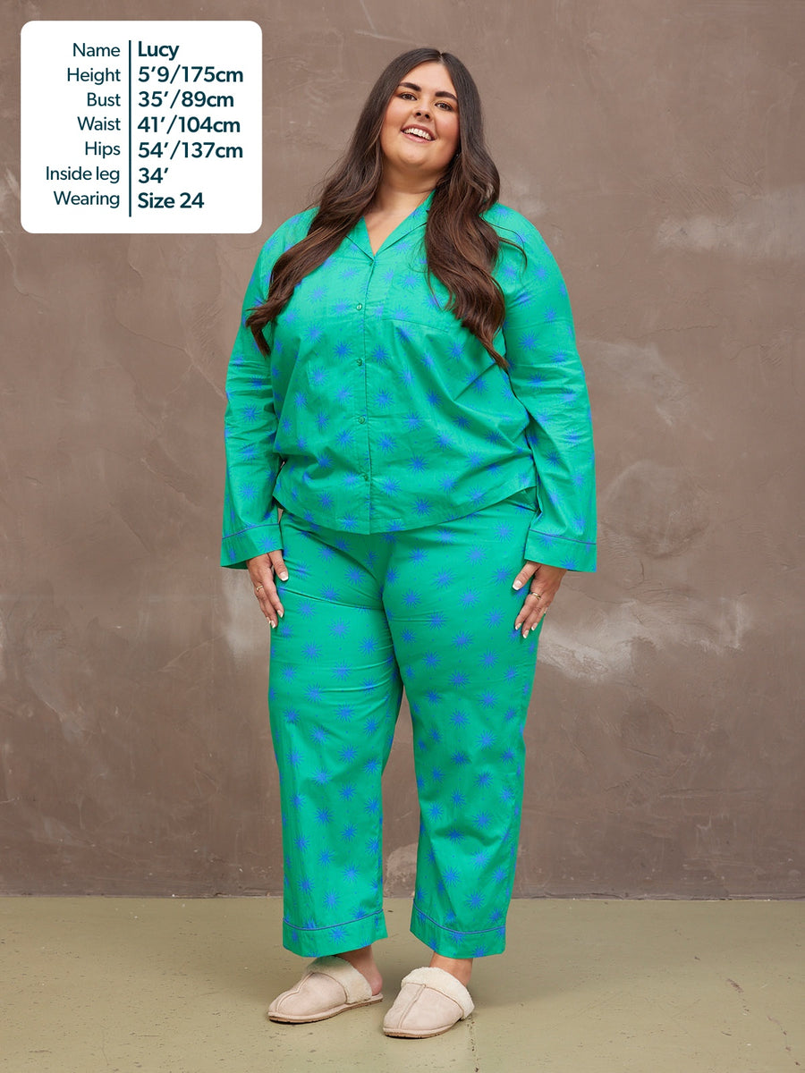 Rosie Pyjamas - Green Star Print