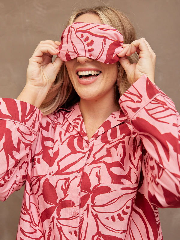 Rosie - Poplin Pyjama - Pink & Red