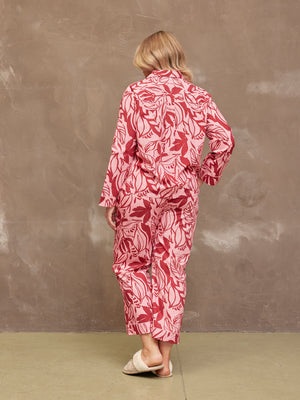 Rosie - Poplin Pyjama - Pink & Red