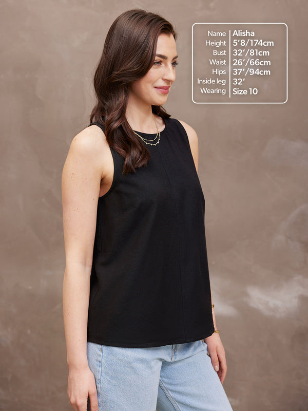 Ruby Black Tank Top