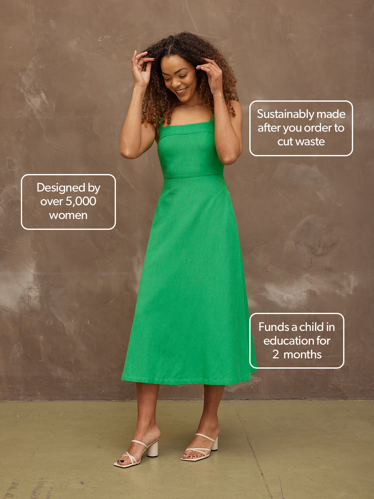 Sara - Strappy Sundress - Green This is Unfolded Sara - Strappy Sundress - Green This is Unfolded