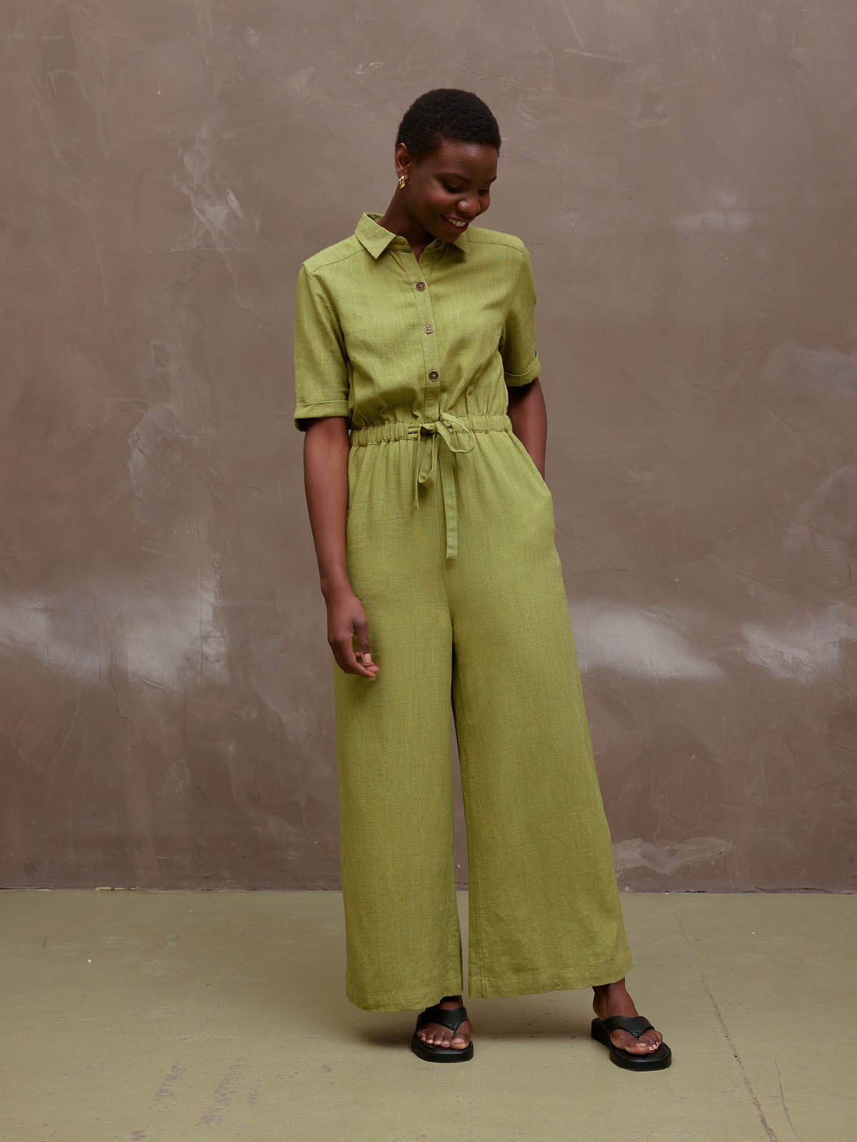 Khaki 2025 utility jumpsuit