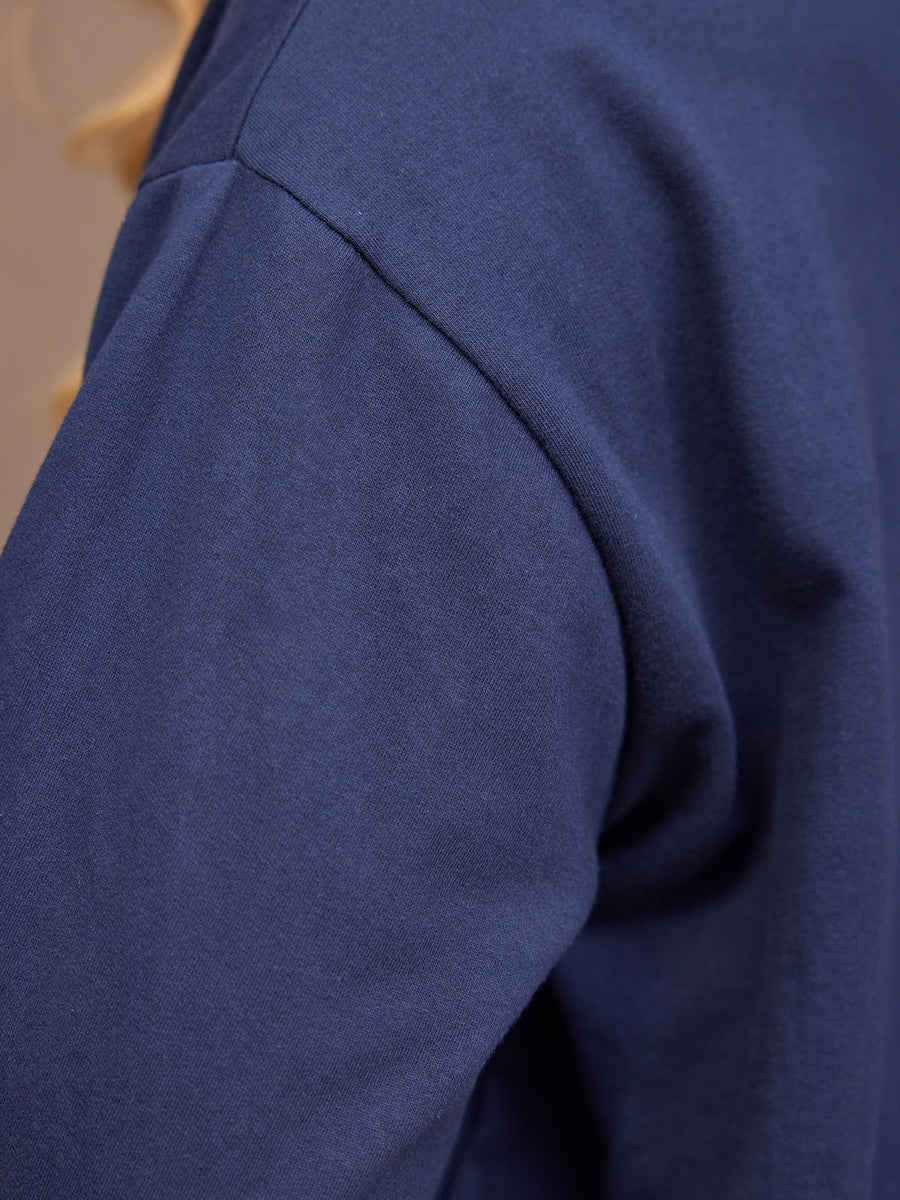 Shona Sweatshirt - Navy Statement Star Print