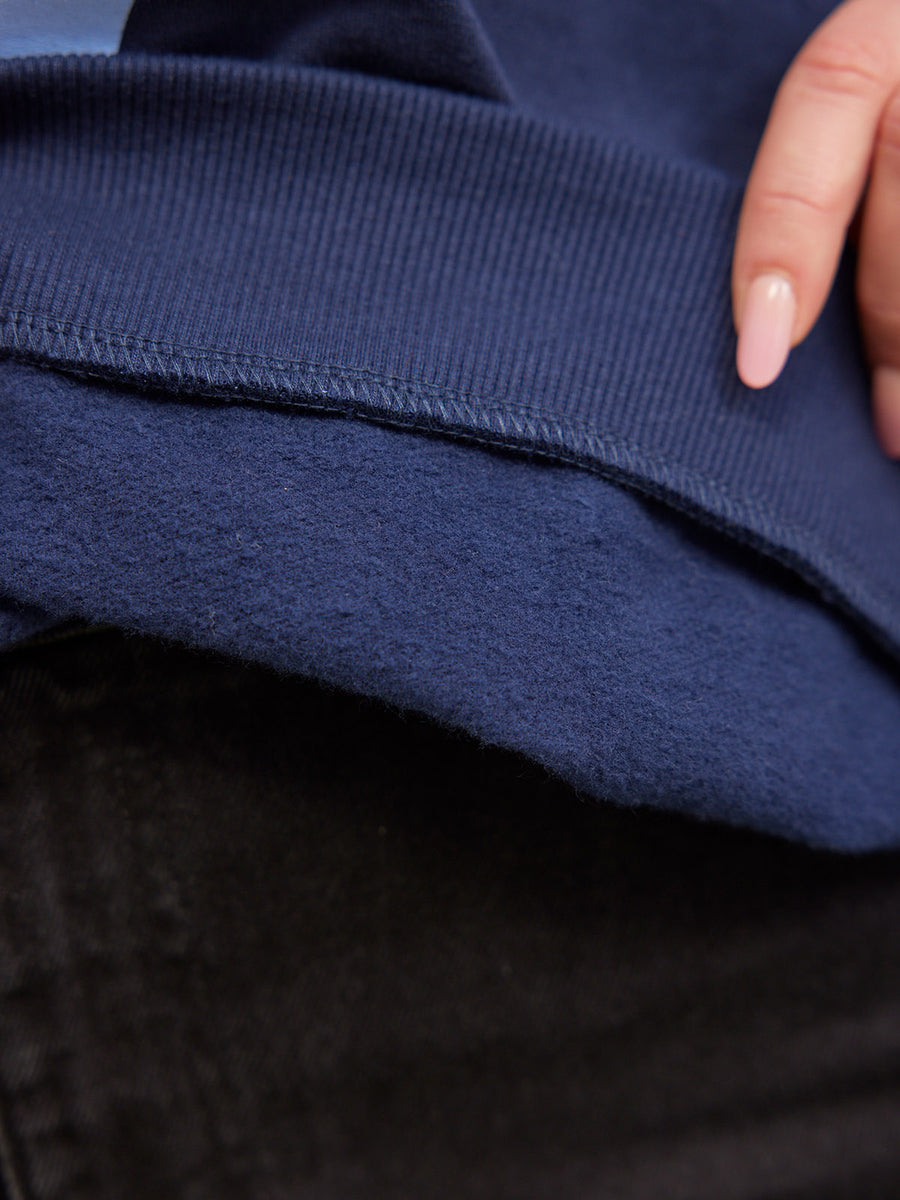 Shona Sweatshirt - Navy Statement Star Print