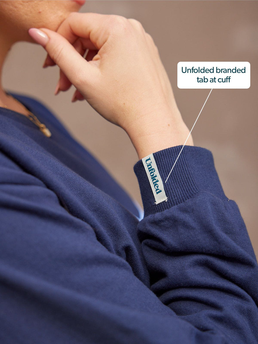 Shona Sweatshirt - Navy Statement Star Print