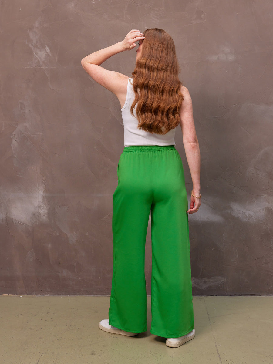 Sophia - Wide Leg Trouser - Green