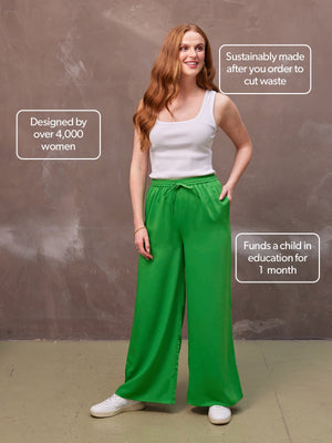 Sophia - Wide Leg Trouser - Green