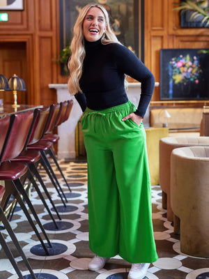 Sophia - Wide Leg Trouser - Green